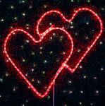 28" Double Heart LED Rope Light Motif