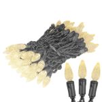 Warm White 70 LED C6 Strawberry Mini Lights Commercial Grade Black Wire
