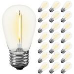 Warm White S14 LED Plastic Filament Medium Base e26 Bulbs  - 25pk