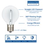 Pure White - G40 - Plastic Filament LED Replacement Bulbs - 25 Pack