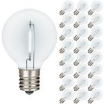 Pure White - G40 - Plastic Filament LED Replacement Bulbs - 25 Pack
