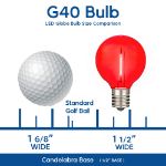 Red - G40 - Plastic Filament LED Replacement Bulbs - 25 Pack