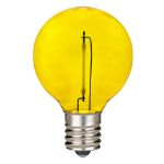 Yellow - G40 - Plastic Filament LED Replacement Bulbs - 25 Pack