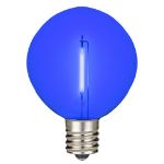 Blue LED G50 Plastic Filament LED Globe Bulbs - 25pk