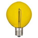 Yellow LED G50 Plastic Filament LED Globe Bulbs - 25pk