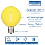 Yellow LED G50 Plastic Filament LED Globe Bulbs - 25pk