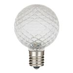 Warm White Diamond Faceted LED G50 Globe Bulbs - 25pk