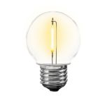 Warm White LED Medium Base G50 Plastic Filament Globe Bulbs - 25pk