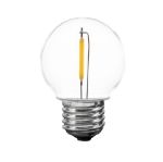 Warm White LED Medium Base G50 Plastic Filament Globe Bulbs - 25pk