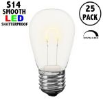 Warm White S14 U-Shaped LED Plastic Flex Filament Replacement Bulbs 25 Pack