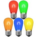 Multi Colored S14 U-Shaped LED Plastic Flex Filament Replacement Bulbs 25 Pack