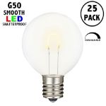 Warm White G50 U-Shaped LED Plastic Flex Filament Replacement Bulbs 25 Pack