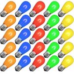 Multi Colored S14 U-Shaped LED Glass Flex Filament Replacement Bulbs 25 Pack
