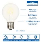 Warm White G40 U-Shaped LED Glass Flex Filament Replacement Bulbs 25 Pack