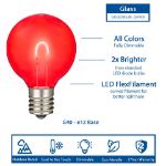 Multi Colored G40 U-Shaped LED Glass Flex Filament Replacement Bulbs 25 Pack