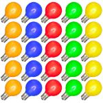 Multi Colored G40 U-Shaped LED Glass Flex Filament Replacement Bulbs 25 Pack