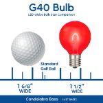 Multi Colored G40 U-Shaped LED Plastic Flex Filament Replacement Bulbs 25 Pack