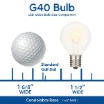Warm White G40 U-Shaped LED Plastic Flex Filament Replacement Bulbs 25 Pack