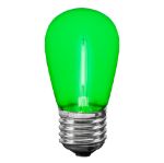 Green S14 LED Plastic Filament Medium Base e26 Bulbs  - 25pk