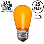 Orange S14 LED Plastic Filament Medium Base e26 Bulbs  - 25pk