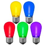 Rainbow S14 LED Plastic Filament Medium Base e26 Bulbs  - 25pk