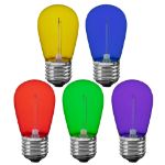 Rainbow S14 LED Plastic Filament Medium Base e26 Bulbs  - 25pk