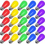 Rainbow S14 LED Plastic Filament Medium Base e26 Bulbs  - 25pk