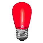 Red S14 LED Plastic Filament Medium Base e26 Bulbs  - 25pk