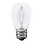 Pure White S14 LED Plastic Filament Medium Base e26 Bulbs  - 25pk