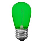 Green S14 LED Plastic Filament Medium Base e26 Bulbs  - 5pk