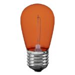 Orange S14 LED Plastic Filament Medium Base e26 Bulbs  - 5pk