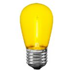 Yellow S14 LED Plastic Filament Medium Base e26 Bulbs  - 5pk
