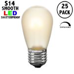 Warm White Satin S14 U-Shaped LED Plastic Flex Filament Replacement Bulbs 25 Pack