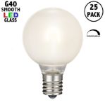 Warm White Satin Glass G40 U-Shaped LED Plastic Flex Filament Replacement Bulbs 25 Pack
