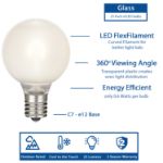 Warm White Satin Glass G40 U-Shaped LED Plastic Flex Filament Replacement Bulbs 25 Pack