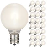 Warm White Satin Glass G40 U-Shaped LED Plastic Flex Filament Replacement Bulbs 25 Pack