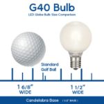 Warm White Satin Glass G40 U-Shaped LED Plastic Flex Filament Replacement Bulbs 25 Pack