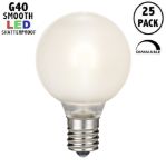 Warm White Satin G40 U-Shaped LED Plastic Flex Filament Replacement Bulbs 25 Pack