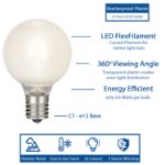 Warm White Satin G40 U-Shaped LED Plastic Flex Filament Replacement Bulbs 25 Pack