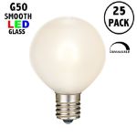 Warm White Satin G50 U-Shaped LED Glass Flex Filament Replacement Bulbs 25 Pack