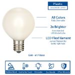 Warm White Satin G50 U-Shaped LED Plastic Flex Filament Replacement Bulbs 25 Pack