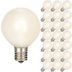 Warm White Satin G50 U-Shaped LED Plastic Flex Filament Replacement Bulbs 25 Pack