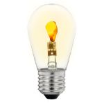 5 Pack LED Flicker Flame S14 LED Plastic Medium Base e26 Bulbs