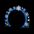 9' Blue Snowflake Arch