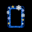 9' Blue Snowflake Photo Op Frame