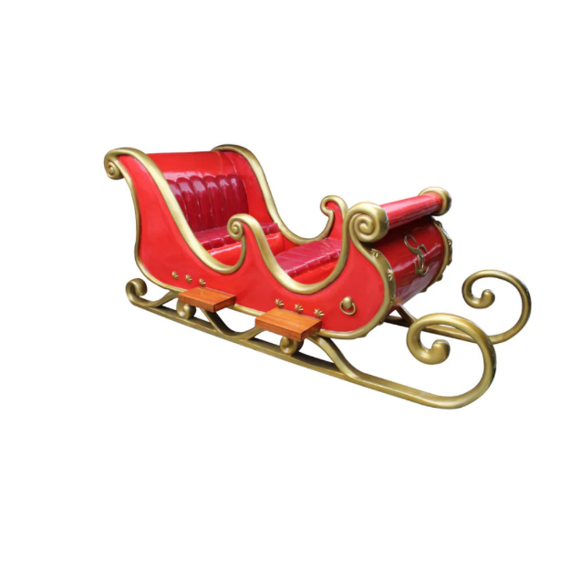 4 Person Red and Gold Sleigh