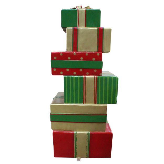 Traditional Collection A Gift Stack Red, Gold with Green
