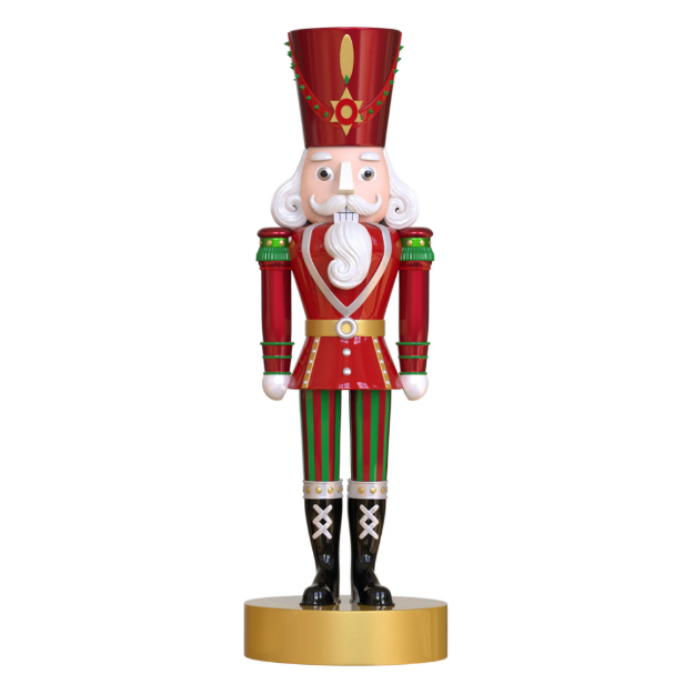 7' Red, Green and White Nutcracker