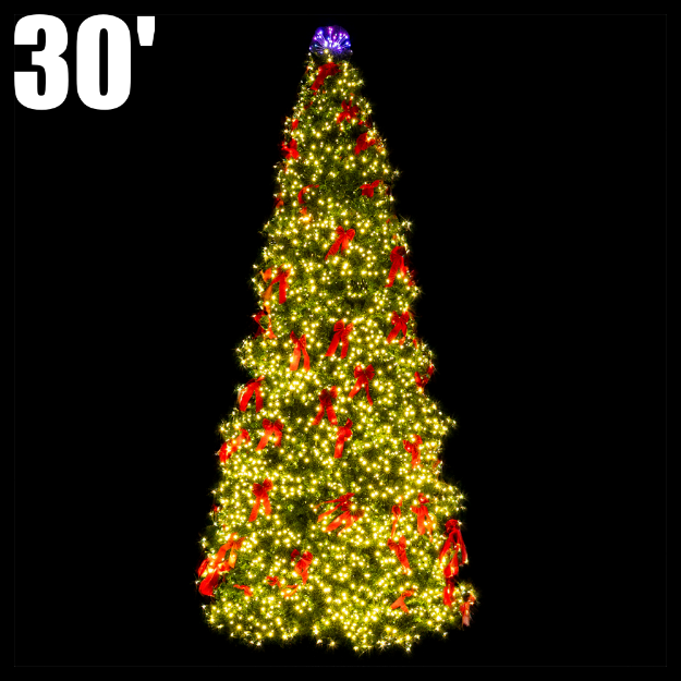 30' Sequoia Branch Lit Tree with Metal Frame