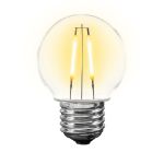 Dual Filament Warm White LED Medium Base G50 Plastic Globe Bulbs - 25pk